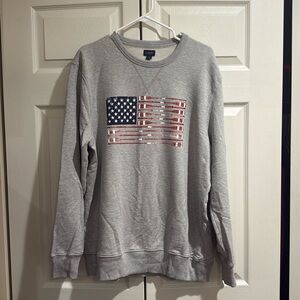 J.Crew factory, American flag sweatshirt.